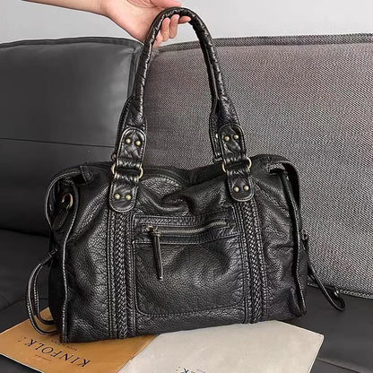 Élégance Noire | Sac à Main de Luxe en Cuir Véritable