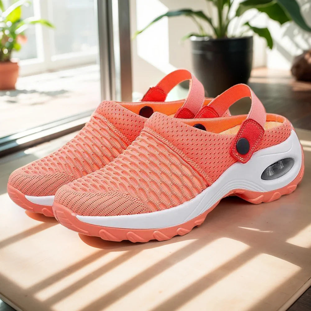 Sabot orthopédique femme maille à semelle amortissante