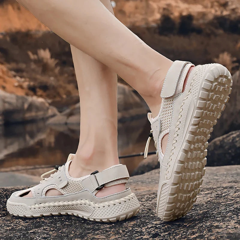 Sandale orthopédique homme à maille respirante