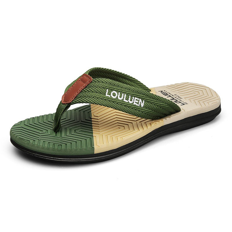 Tong orthopédique homme style tressé léger