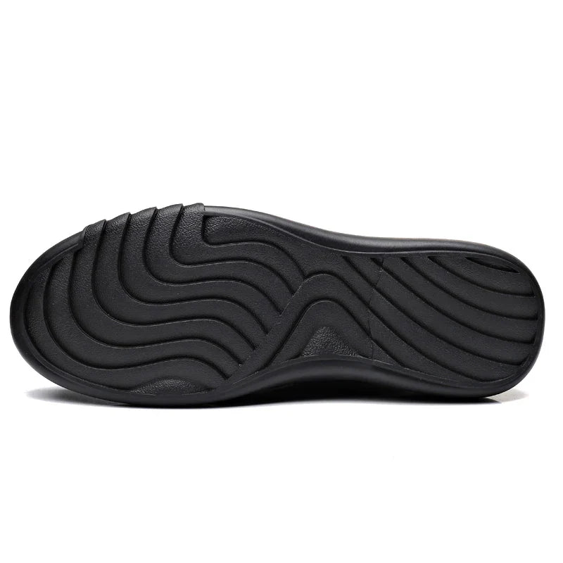 Mocassin orthopédique homme cuir lisse intérieur confort