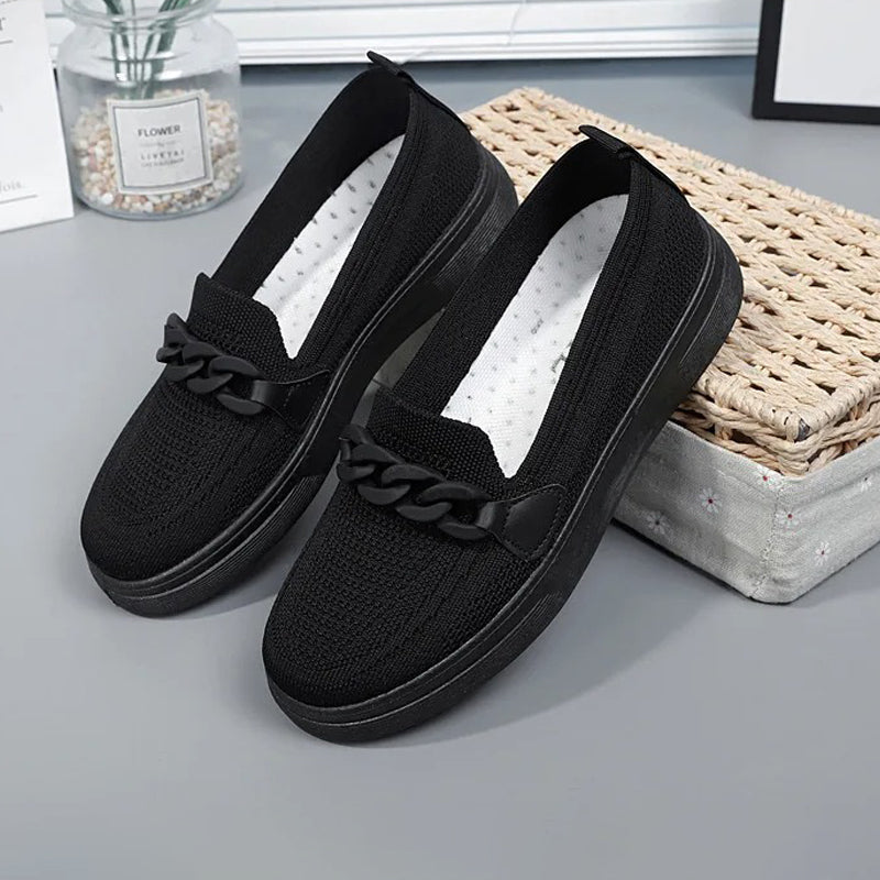 Mocassin orthopédique femme à bride fantaisie