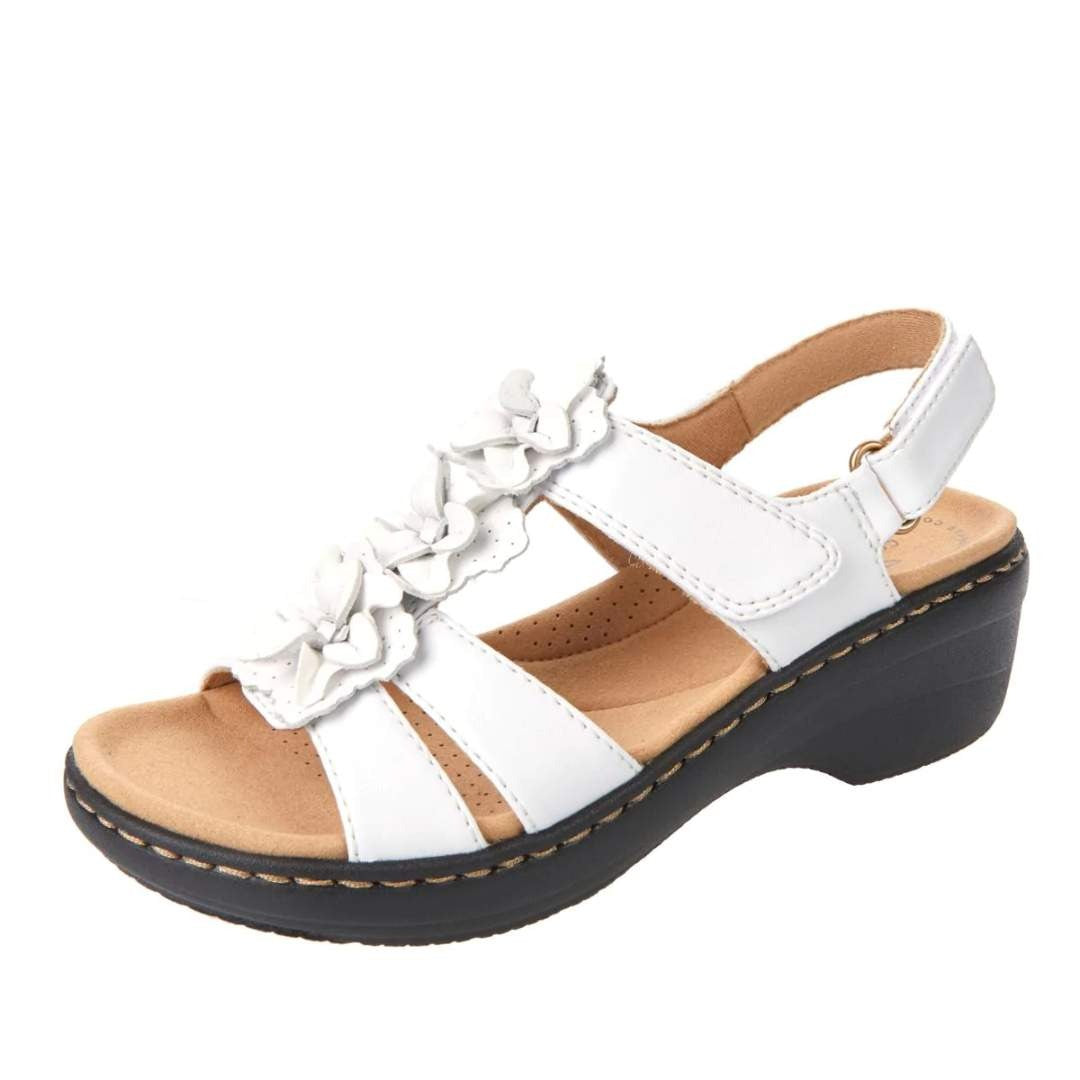 Floréa Walk – sandale confort femme à fleurs avec semelle mémoire de forme