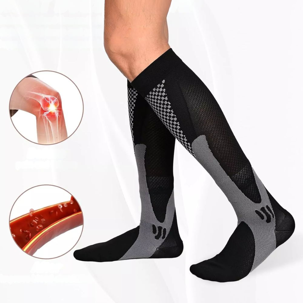 Chaussettes de Compression Orthopédiques de Sport | Soulagement Douleur & Gonflement