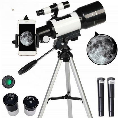 Télescope 300/70mm Lune et Planètes | Parfait pour Enfants, Débutants