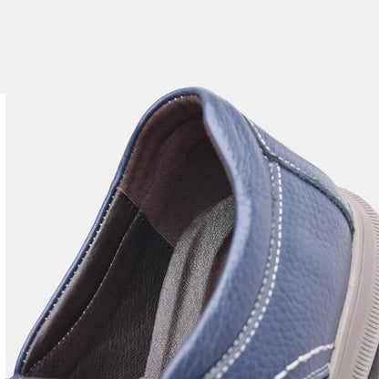 Mocassin orthopédique homme en cuir souple décontracté