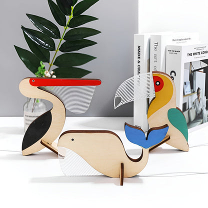 Lampe Animaux en Bois pour Enfants | Veilleuse Mignonne et Douillette