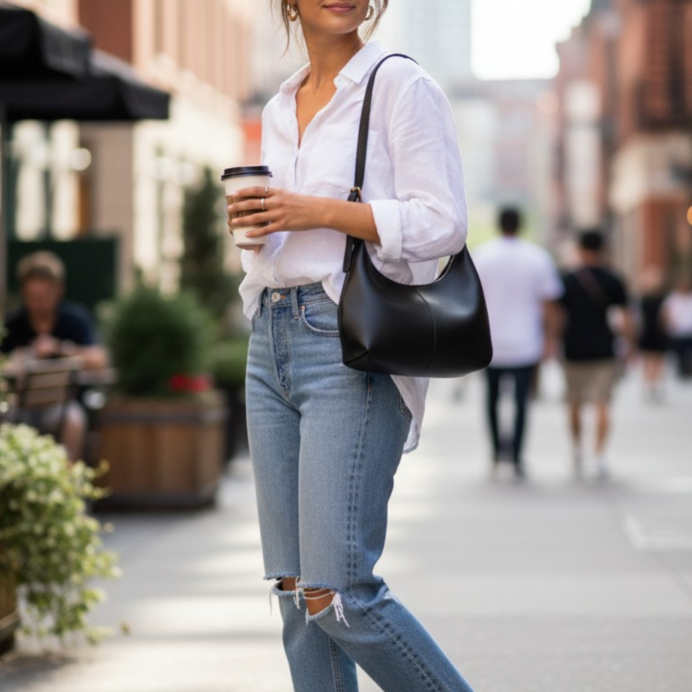 Sac Épaule Chic Noir | Sac à Main Moderne, Minimaliste