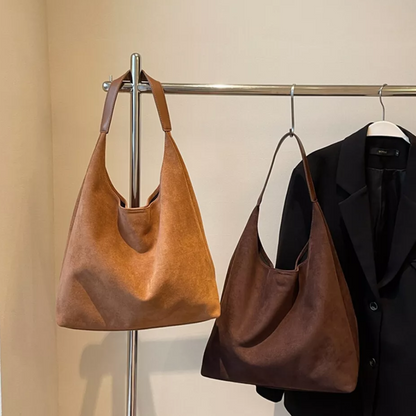 Veloria Sac Bandoulière en Suédine | Élégant, Minimaliste