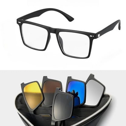 Lunettes Modulaires Aimantées – 5-en-1 Verres Polarisés Anti-Fatigue