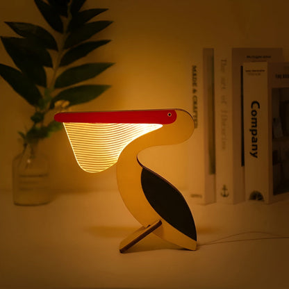 Lampe Animaux en Bois pour Enfants | Veilleuse Mignonne et Douillette