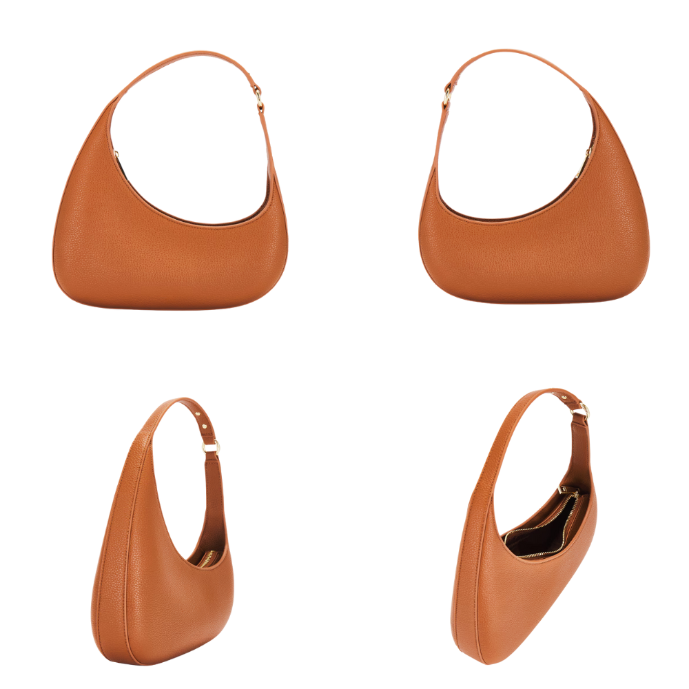 Sac à Main Demi-Lune en Cuir PU | Minimaliste, Moderne Sac à Bandoulière