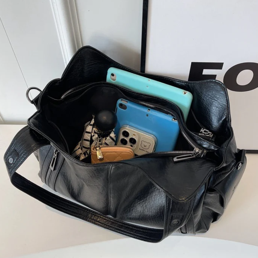 Sac à Main Multi-Poches avec Bandoulière | Similicuir Léger et Spacieux