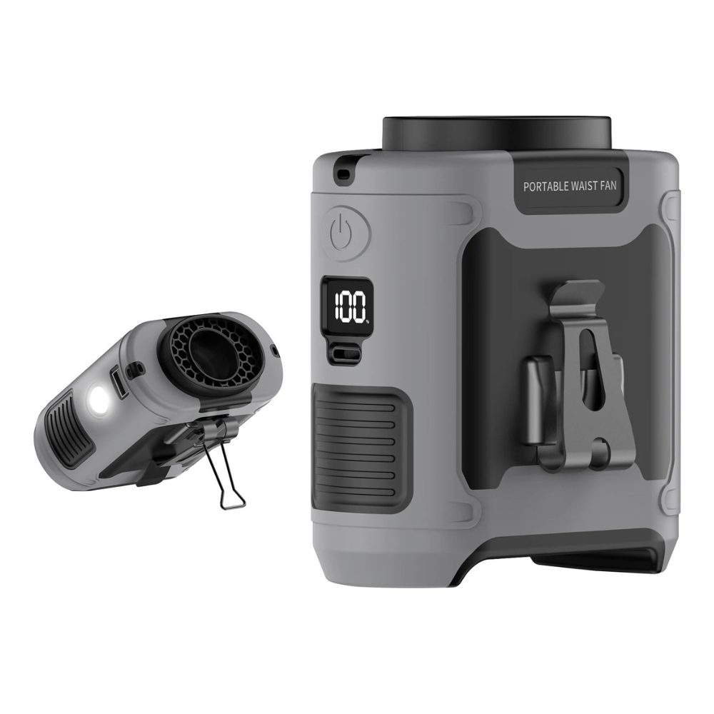 Ventilateur Taille avec LED et Batterie Externe | Refroidissement Mains Libres
