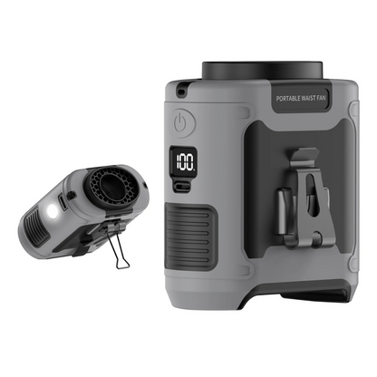 Ventilateur Taille avec LED et Batterie Externe | Refroidissement Mains Libres